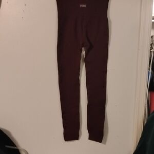 Stylish Maroon Leggings with Logo